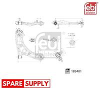 CONTROL/TRAILING ARM, WHEEL SUSPENSION FOR KIA FEBI BILSTEIN 183401