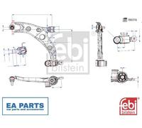 Control/Trailing Arm, wheel suspension for MAZDA 6 CX-5 FEBI BILSTEIN 186316