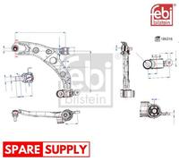 CONTROL/TRAILING ARM, WHEEL SUSPENSION FOR MAZDA FEBI BILSTEIN 186316