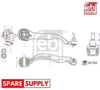CONTROL/TRAILING ARM, WHEEL SUSPENSION FOR MERCEDES-BENZ FEBI BILSTEIN 187792