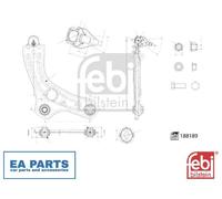 Control/Trailing Arm, wheel suspension for NISSAN JUKE FEBI BILSTEIN 188189