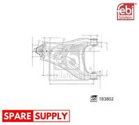 CONTROL/TRAILING ARM, WHEEL SUSPENSION FOR RENAULT DACIA FEBI BILSTEIN 183802