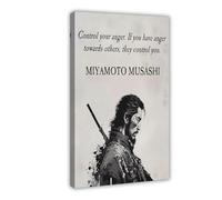 Control Your Anger. If You Are Angry at Others, They Will Control You. Miyamoto Musashi - Motivational Quotes Canvas Poster Wall Art Decor Print Picture Paintings for Living Room Bedroom Decoration Fr