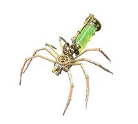 ControlCraze 3D Metal Mechanical Spider Assembly Model Kit, Steampunk Inspired DIY Engineering Model, Gift for Her or Him,Version K-127 Pieces