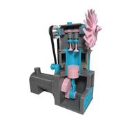 ControlCraze 3D Printed Single-cylinder Engine Model - Build Your Own STEM Mini Turbofan Engine Kit for Adults Age 16+, Gifts For Him