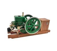 ControlCraze Z01 Metal Engine Model Kit That Runs, 4-Stroke Gas-Engine with Morse Governor, Vintage Mechanical Decor with Wood Stand, Ideal for Men & Hobbyists