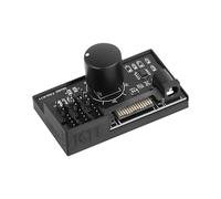 Contrôleur de ventilateur PWM GELRHONR, contrôleur de ventilateur PC PWM 6 ports 4 broches 12 V, alimentation DC5525 et SATA, Noir(PWM 1-6)