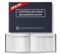 Controlled Drug Recording Book Hardback - CQC, GDPR & HSE Compliant Controlled Medication Book for Care Homes, Clinics & First Aiders - 125 Page Medical Log for Medication Returns & Drug Records