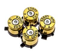 Controller Bullet Buttons for PlayStation PS4 PS5 - Made with Real 9MM Spent Bullet Casings - Includes Tools