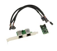 Controller Card M2 Dual Gigabit Ethernet - M.2 PCIe M or B+M - Realtek RTL8111H