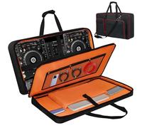 Controller Case For DDJ-FLX10/ DDJ-GRV6/FLX6/ REV5/ REV7/1000/ SC LIVE 4 Large Padded Shockproof DJ Gig Bag With 17.3" Laptop Compartment, Multi-Pocket For Storing DJ Controller And Accessories