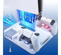 Controller Charger for PS5 Controller, Controller Charging Station Dock with LED Indicator, Fast Charging Stable Charger Dock for Dual Playstation 5 Controller