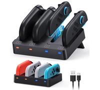 Controller Charging Dock for Nintendo Switch 2 & Original Switch JoyCon, Horizontal Charger for Switch Joy Con with LED Indicator, Fast Charging Stand Accessories for Switch 2 & Switch 1/OLED