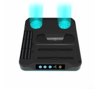Controller Charging Dock for Switch 2 with Cooling Feature and Cartridge Storage, Compact ABS Dock to Efficient Charging and Neat Gaming Area