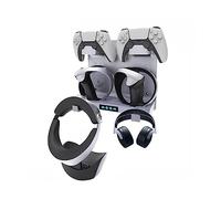 Controller Charging Station Wall Mount for PS5 and PSVR 2 Controller Holder Wall Hanging Vertical Charging Stand Dock Controller Headphone Holder Storage Stand Hook