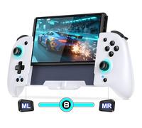 Controller für Nintendo Switch, Einteiliger Handheld Switch Controller mit RGB Lichteffekt, Hall Effekt Sticks, Ergonomischer Bluetooth-Controllers mit Programmier und Weckfunktion