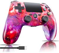 Controller für PS4, Multi-Plattform Kabelloser Controller kompatibel mit PS4/Pro/Slim/PC/iOS/Android/MacOS, mit Dual-Vibration/6-Achsen-Bewegungssensor/3,5-mm-Audio-Buchse/empfindlichem Touchpad