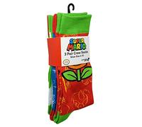 Controller Gear Boys' Super Mario Evergreen-3 Pack-Crew Socks, M