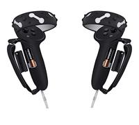 Controller Grips Cover for Oculus Quest 2,Anti-Throw Strap with Battery Opening,Extended Controller Grips Covers Suitable for Large Hands(Black)