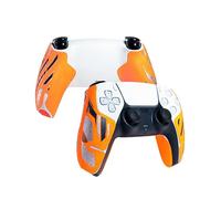 Controller Grips for PS5 DualSense,Compatible with PlayStation Portal, Skin kit,Anti-Skid, Multi-Texture, Sweat Absorption, Pre-Cut Grips Tape, by SHADOW BOOLT (Orange, Blue & Silver)