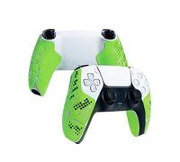 Controller Grips for PS5 DualSense,Compatible with PlayStation Portal, Skin kit,Anti-Skid, Multi-Texture, Sweat Absorption, Pre-Cut Grips Tape, by SHADOW BOOLT (Green, Silver & Black)