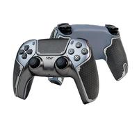 Controller Grips for PS5 DualSense, Skin kit,Anti-Skid, Multi-Texture, Sweat Absorption, Pre-Cut Grips Tape, by SHADOW BOOLT (Metallic Grey & Silver, Guardian Series 2.0 for DualSense)