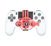 Controller Mini Steering Wheel For PS4 Game Controller, 3D printing Wheel Auxiliary Controller Game Joystick Simulator Gamepad Racing Games (Red)