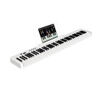 Controller Musical Keyboard Professional Folding Electronic Piano Synthesizer Adults Piano Piano (Color : Silver)