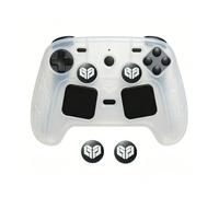 Controller Shell Cover with Anti Slip Texture, Silicone Case and 2 Thumb Caps for Storage, Carry, and Home Play Gamepad Sleeve Grip Protector Handle Wrap Port Opening Carry Pouch Joystick Cap Shell