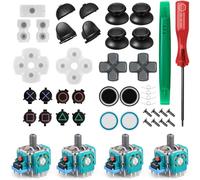Controller Thumbsticks Replacement Pads Full Set Compatible with PS4 Includes L1 R1 L2 R2 Triggers Springs and Conductive Rubber Pad Button Repair Replacement Parts