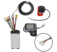 Controller Unit with LCD Screen and Brake for 24V 36V Electric Scooters Featuring Carbon Fiber Structural Elements (24V250W Suit)