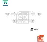 CONTROLTRAILING ARM WHEEL SUSPENSION 182597 FOR MERCEDES-BENZ M271.861 1.8L 4cyl