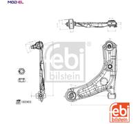 CONTROLTRAILING ARM WHEEL SUSPENSION 185903 FOR PEUGEOT TOYOTA CITROËN 1.0L 3cyl