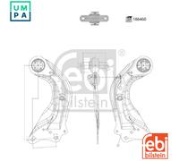 FEBI BILSTEIN 186460 Wheel Suspension Control Trailing Arm Rear Right Fits Mazda