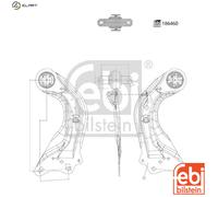 FEBI BILSTEIN 186460 Wheel Suspension Control Trailing Arm Rear Right Fits Mazda