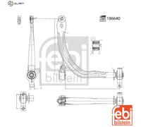 Control Arm Fits Citroën OE 3521K0 Febi 186640