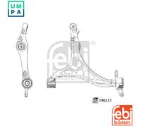 CONTROLTRAILING ARM WHEEL SUSPENSION 196231 FOR DODGE JEEP GRAND/CHEROKEE/VAN