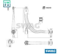 CONTROLTRAILING ARM WHEEL SUSPENSION 33 11 0489 FOR CITROËN C5/Van/II/Break 2.2L