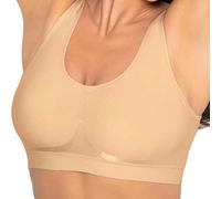 Conturve Wirefree High Support Bra for Women Small to Plus Size Everyday Wear Exercise and Offers Back Support | (M, Beige)