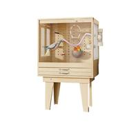conure cage Luxury Time Capsule Parrot Villa Premium Solid Wood Birdcage for Stylish Feathered Friends For Indoor Use