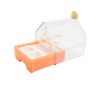 Conure Space Efficient Bathroom Feeding Container Transparent Observation Panel Safe Arrangement Swallow Habitats Simple Bird Feeding Bath