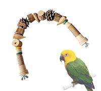 Conure Toys, 40x2x2 cm Exercise Game Bird Toys for Cockatiels, Natural Pine Cone String Cage Accessories, Climbing and Chewing Entertainment for Cockatiels, Lovebirds, and Macaws