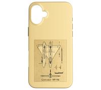 Convair XF-92 Vintage Faded Historical Diagrams Case for iPhone 16 Plus