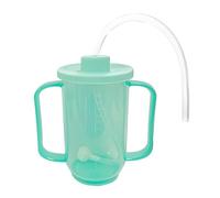 Convalescent Drinking Aids Sippy Cups, Spill Proof Liquid Feeding Cup with Extended Straw, Dysphagia Cup, Drinking Assistant Bottle Utensils for Elderly, Disabled, Handicapped, Stroke, Parkinson
