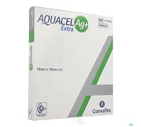 ConvaTec 3862711 Aquacel Ag+ Extra Dressing, 15 cm width, 15 cm Length (Pack of 5)