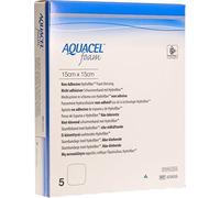 Convatec D0135986 Aquacel Foam Non-Adhesive Bandage, 15cm x 15cm, Pack of 5