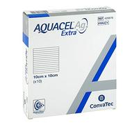 Convatec D013600 Aquacel Ag Extra Hydrofiber Dressing, 10cm x 10cm, Pack of 10