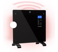 Convection Heater Space Electric Panel Radiator Thermostat Timer 1000 W Black