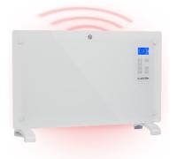 Convection Heater Space Electric Panel Thermostat Timer 2000 W Wall Mount White