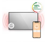 Convector Heater 2in1 Infrared Heating Panel Indoor Thermostat 1000 W WiFi Black